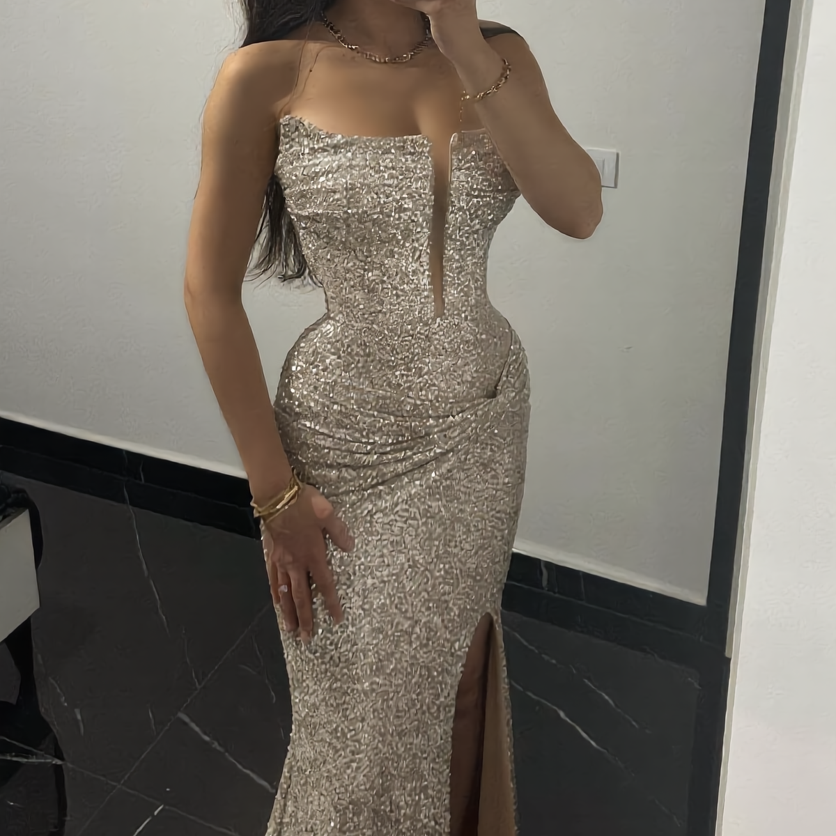 Mermaid Sequin Evening Gown — Considered