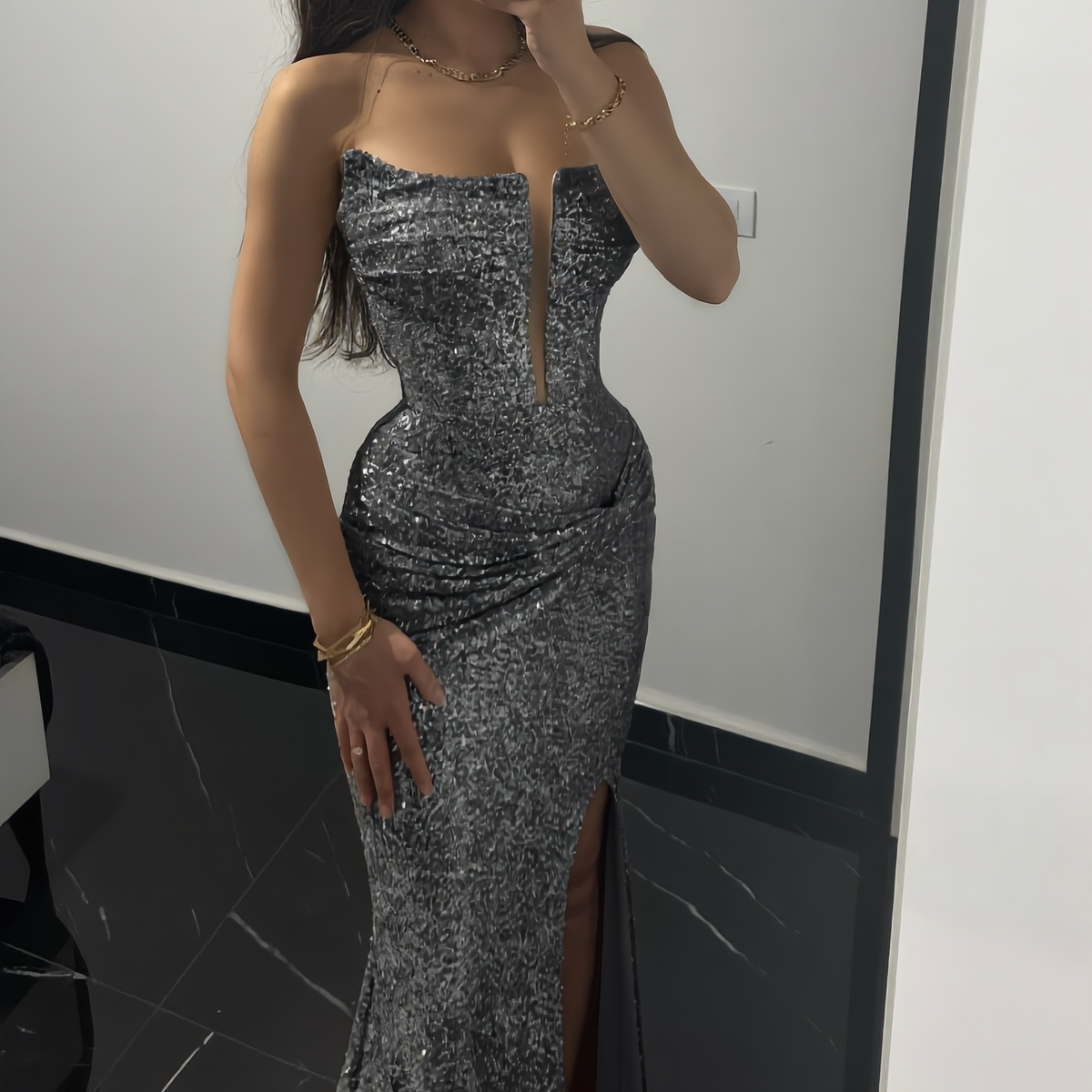Mermaid Sequin Evening Gown — Considered