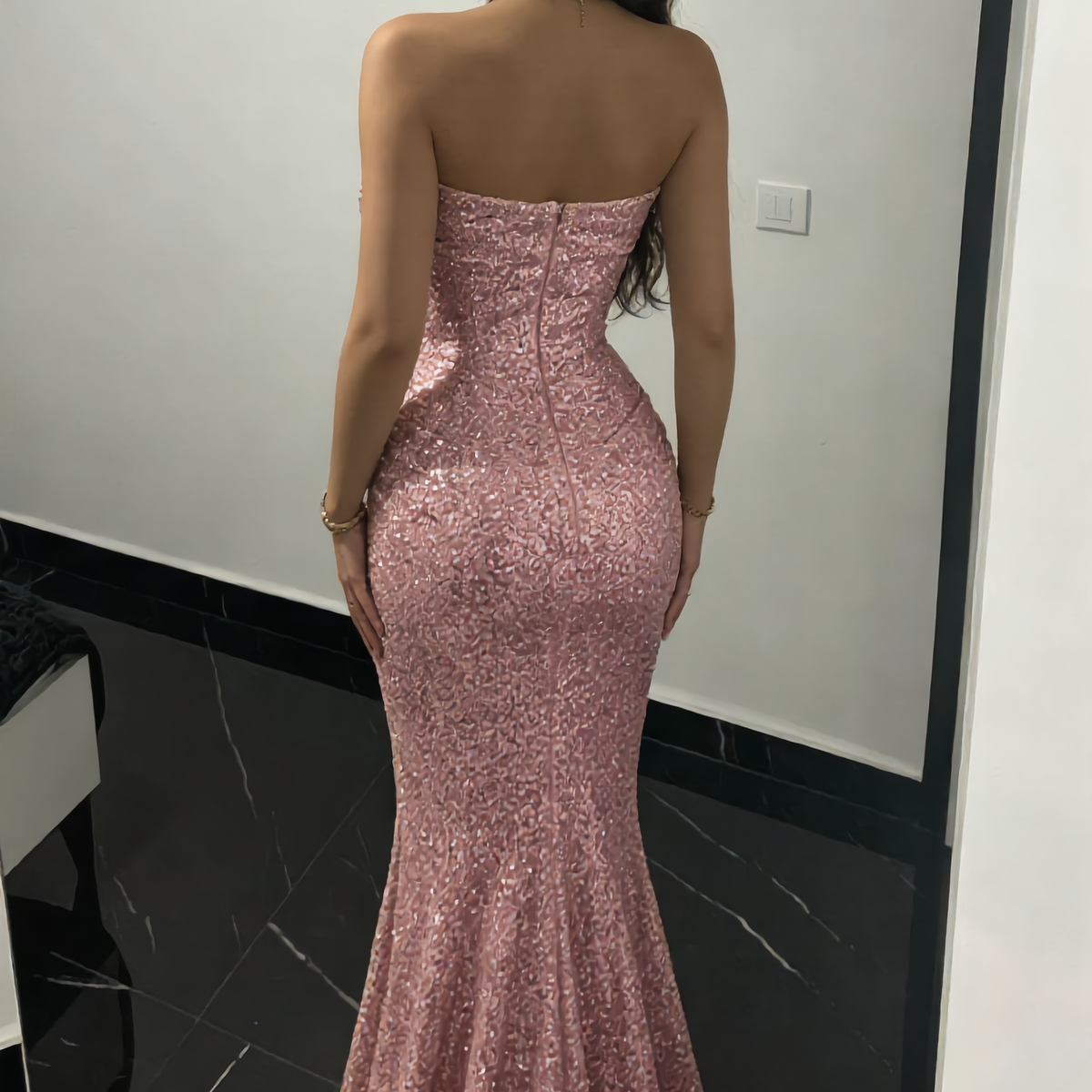 Mermaid Sequin Evening Gown — Considered