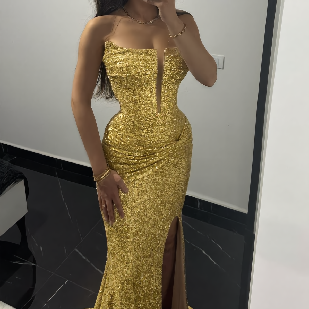 Mermaid Sequin Evening Gown — Considered
