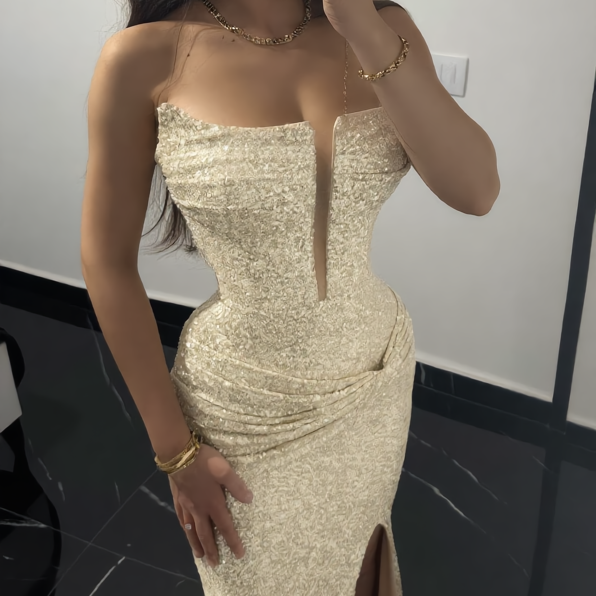 Mermaid Sequin Evening Gown — Considered