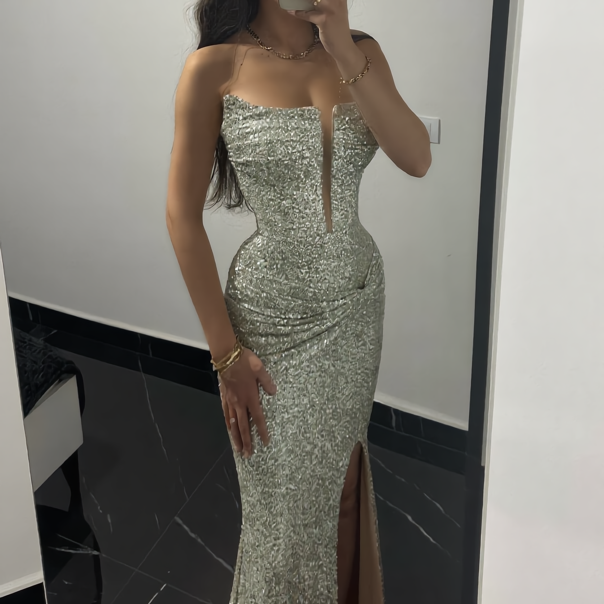 Mermaid Sequin Evening Gown — Considered