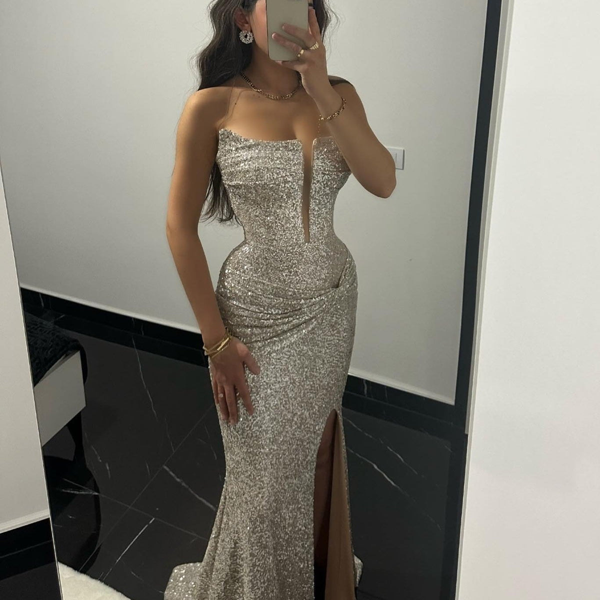 Mermaid Sequin Evening Gown — Considered