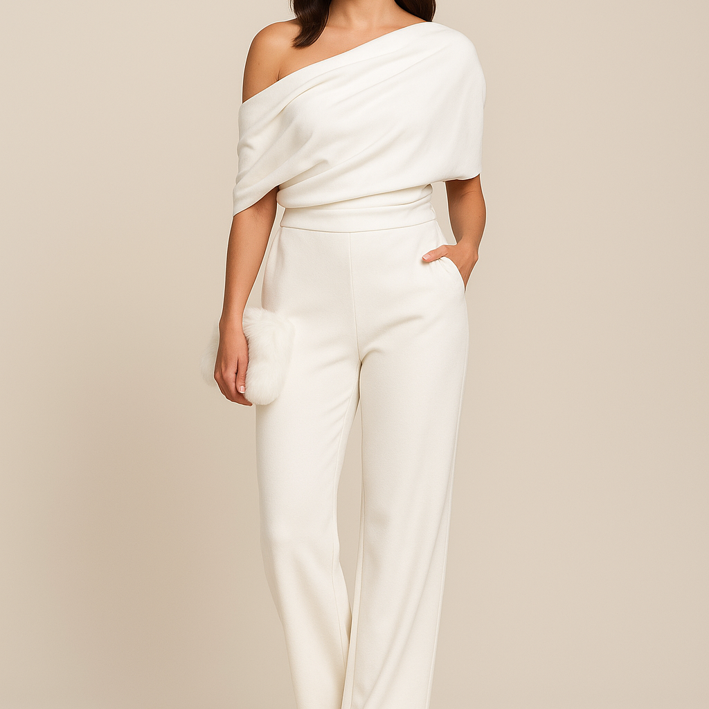One-Shoulder Tailored Jumpsuit