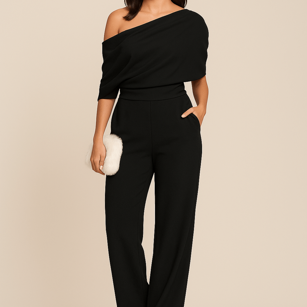 One-Shoulder Tailored Jumpsuit