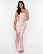 Off-Shoulder Ruched Maxi Dress