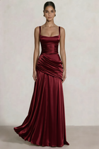 A-Line Satin Evening Gown