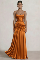 A-Line Satin Evening Gown