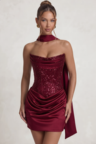 Sheath Satin Homecoming Dress