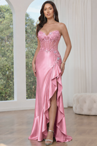 Mermaid Satin Prom Dress — Sweetheart