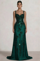 A-Line Satin Evening Gown
