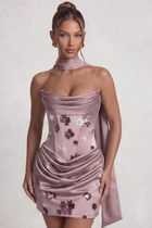 Sheath Satin Homecoming Dress