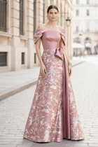 A-Line Jacquard Evening Gown