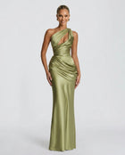 Cowl Neck Satin Maxi Dress