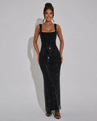 Sequin Sleeveless Maxi Dress