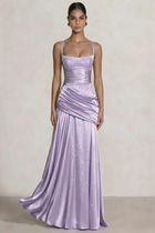 A-Line Satin Evening Gown