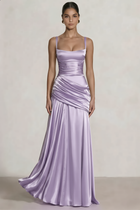 A-Line Satin Evening Gown