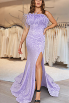 A-Line Sequins Evening Gown
