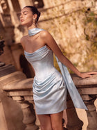 Sheath Satin Homecoming Dress