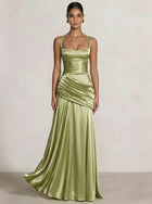 A-Line Satin Evening Gown