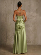 A-Line Satin Evening Gown