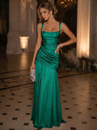 A-Line Satin Evening Gown