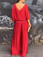 Draped Wide-Leg Two-Piece Set