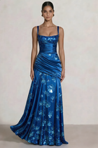 A-Line Satin Evening Gown