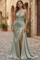 Mermaid Satin Prom Dress
