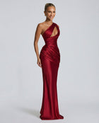 Cowl Neck Satin Maxi Dress