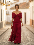 Floral Pleated Maxi Dress