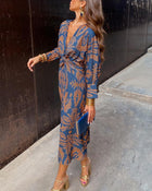 Printed A-Line Maxi Dress