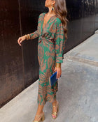 Printed A-Line Maxi Dress