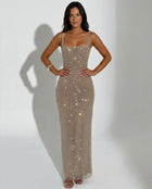 Sequin Sleeveless Maxi Dress