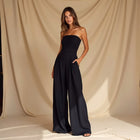 Strapless Wide-Leg Jumpsuit
